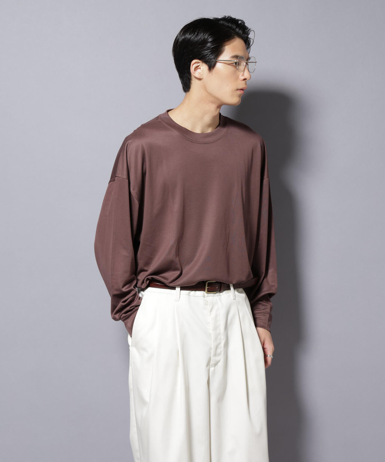 MIYATA×NANO JAPAN MADE キュプラ混 Tシャツ 長袖