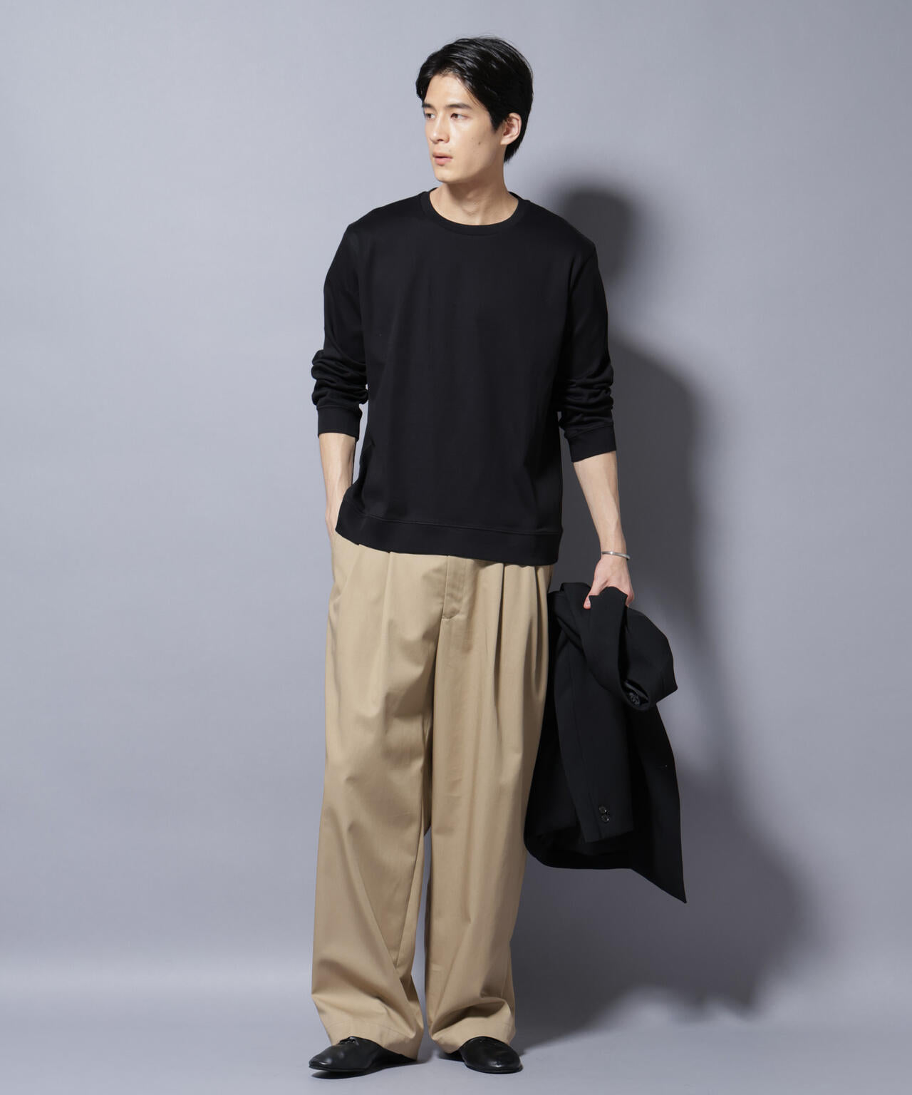 完売品　イマテリアル　カットソー FORMAL JERSEY」 クルーネックカットソー長袖 | NANO universe（ナノ
