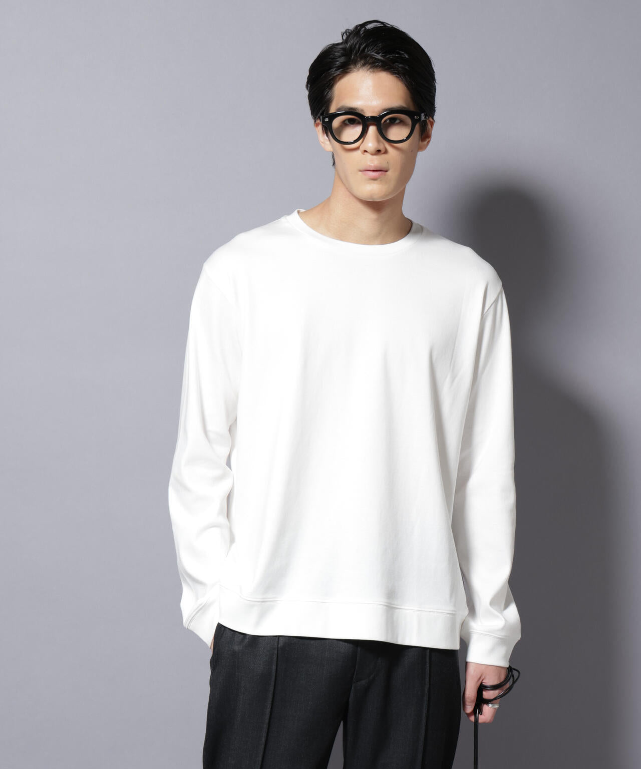 FORMAL JERSEY」 クルーネックカットソー長袖 | NANO universe（ナノ