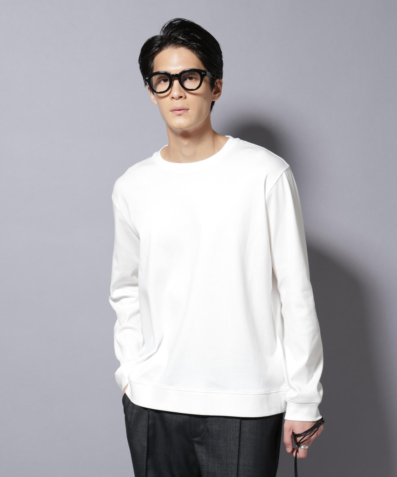 UNTRACE ホワイト長袖カットソー