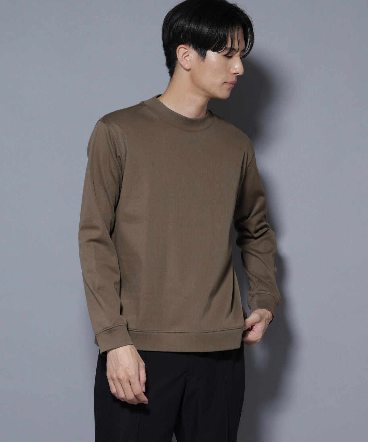 FORMAL JERSEY」モックネックカットソー長袖 | NANO universe（ナノ