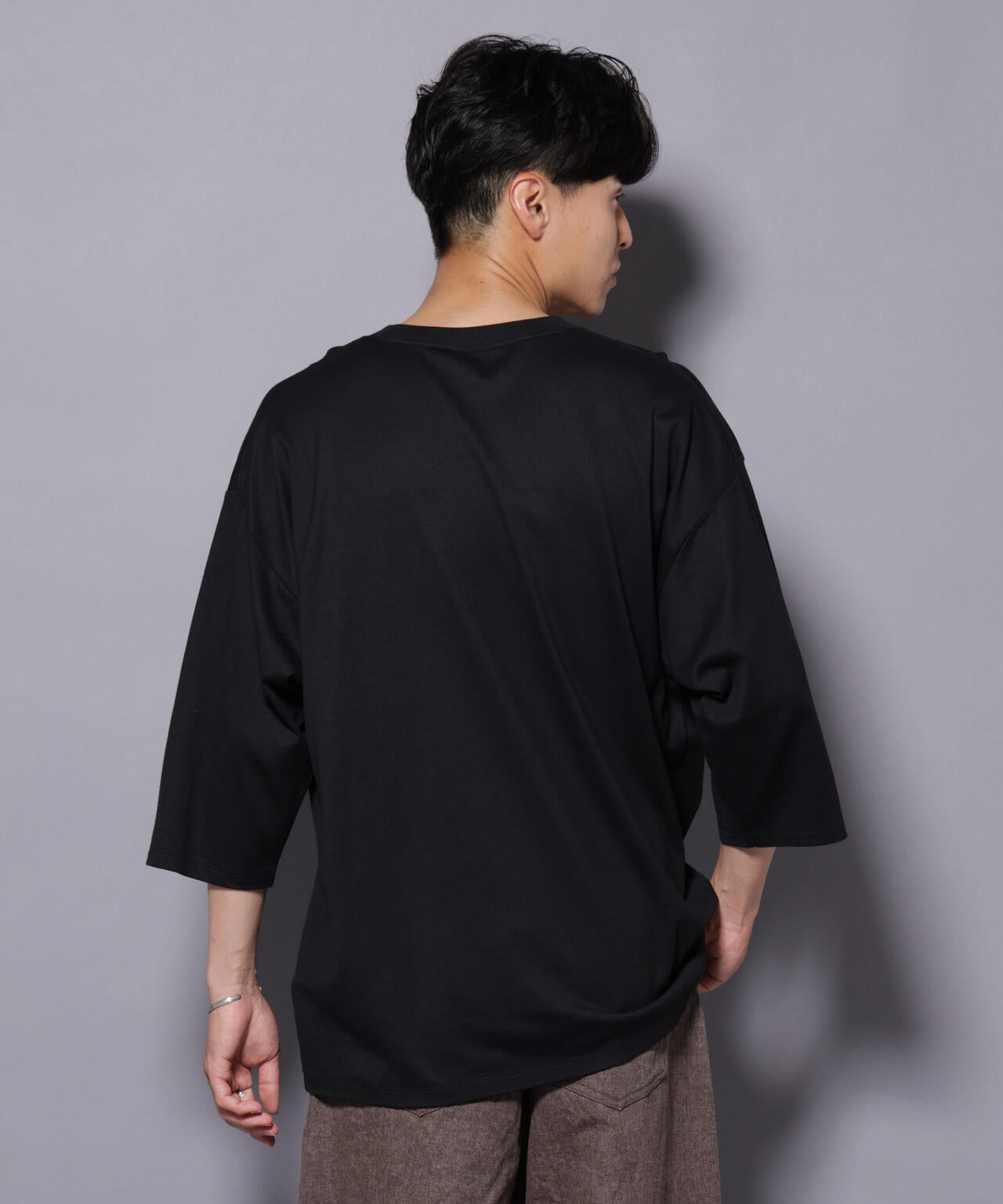 Anti Soaked(R) 汗染み防止 クルーネックワイドTシャツ七分袖