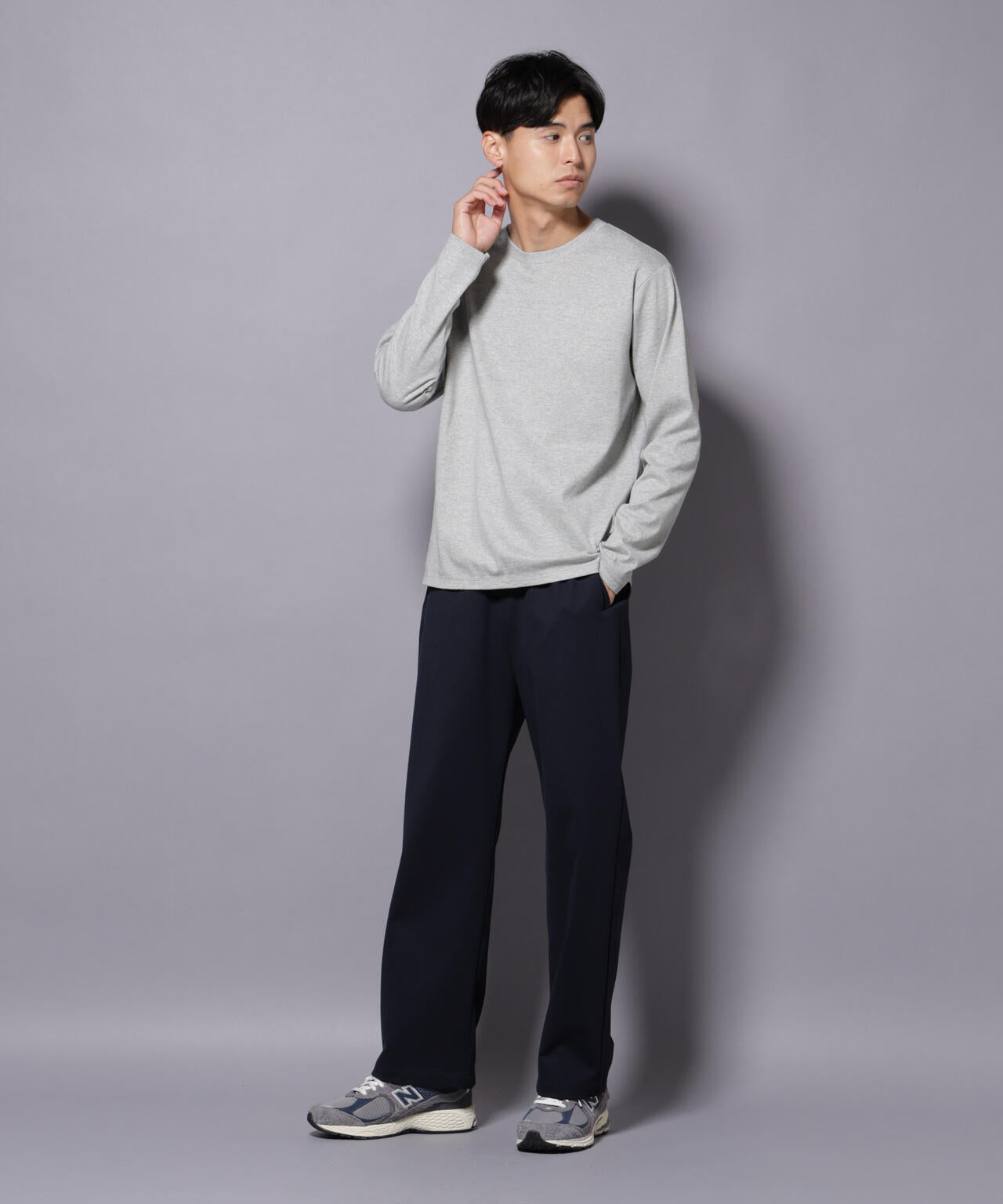 Anti Soaked(R)汗染み防止 クルーネックTシャツ 長袖