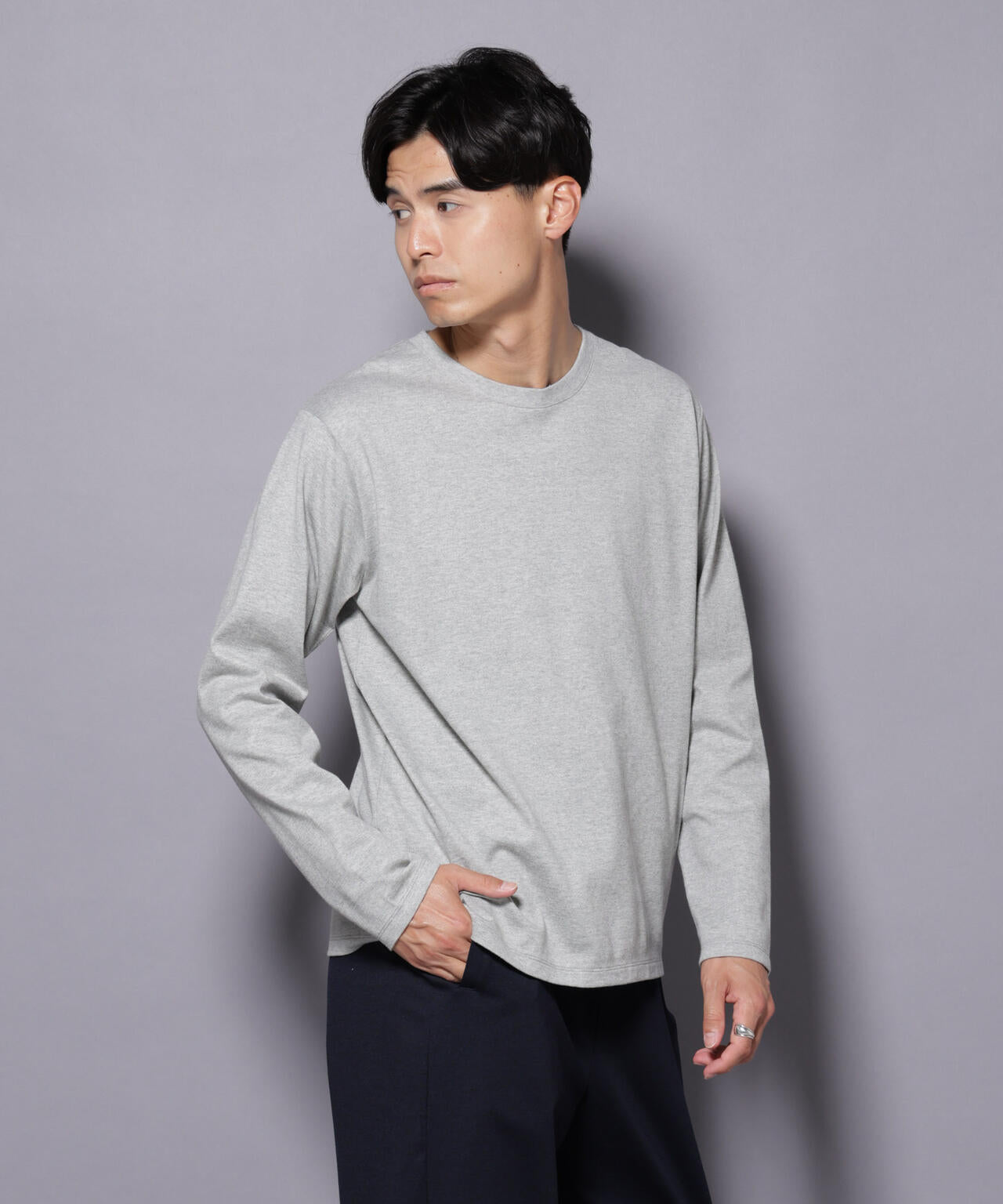 Anti Soaked(R)汗染み防止 クルーネックTシャツ 長袖