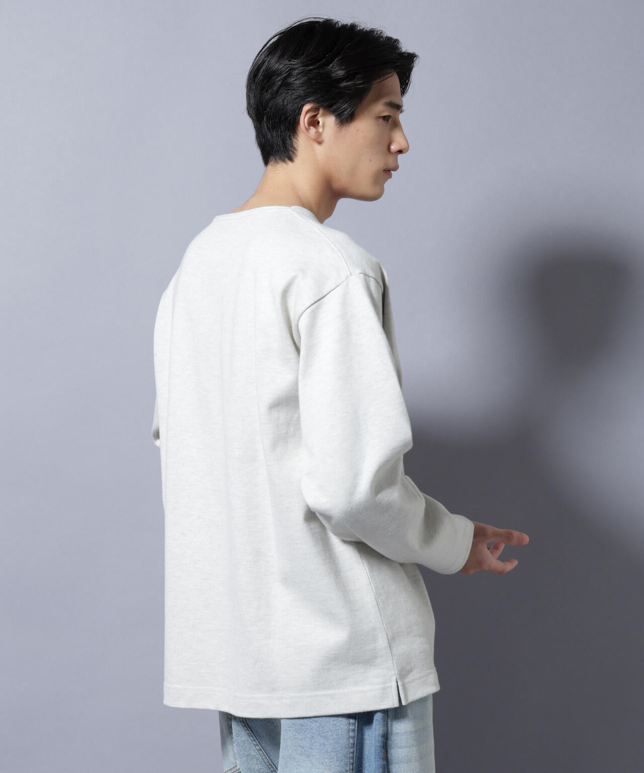 天竺ヘビーコットンボートネックＴシャツ 長袖