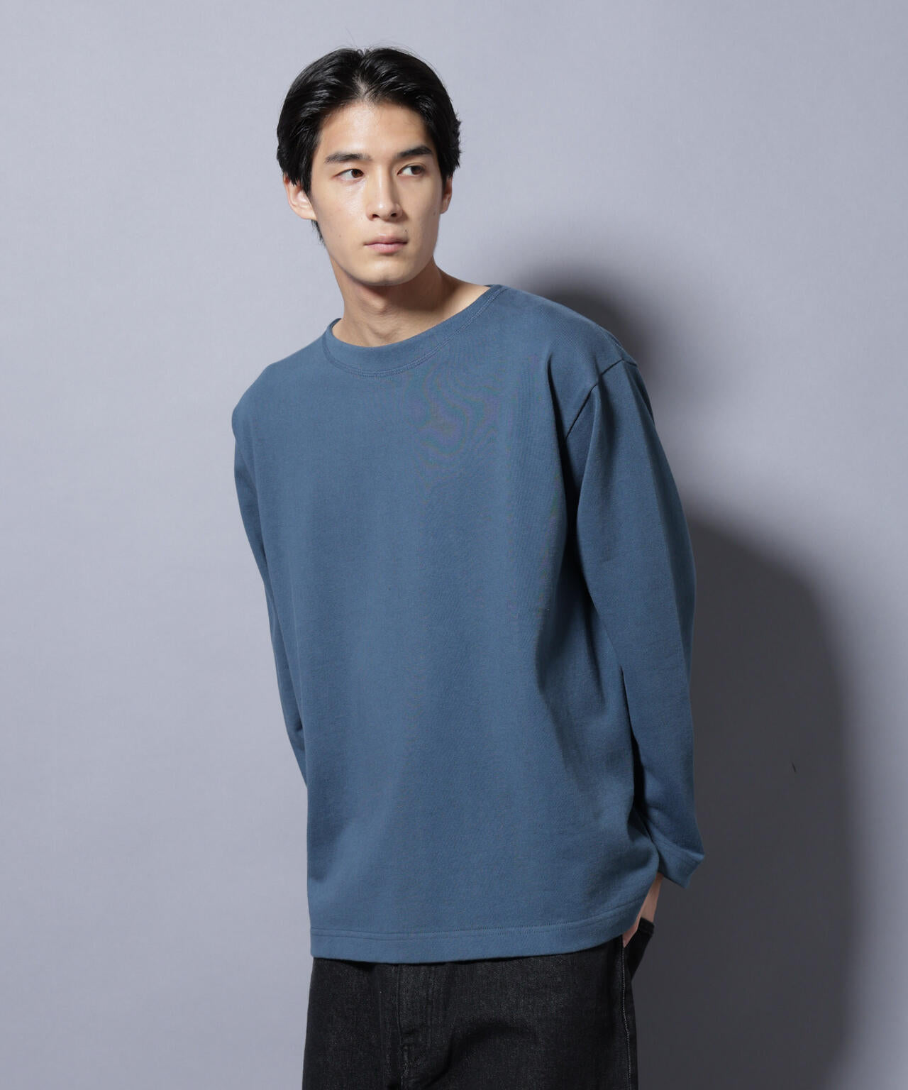 天竺ヘビーコットンボートネックＴシャツ 長袖