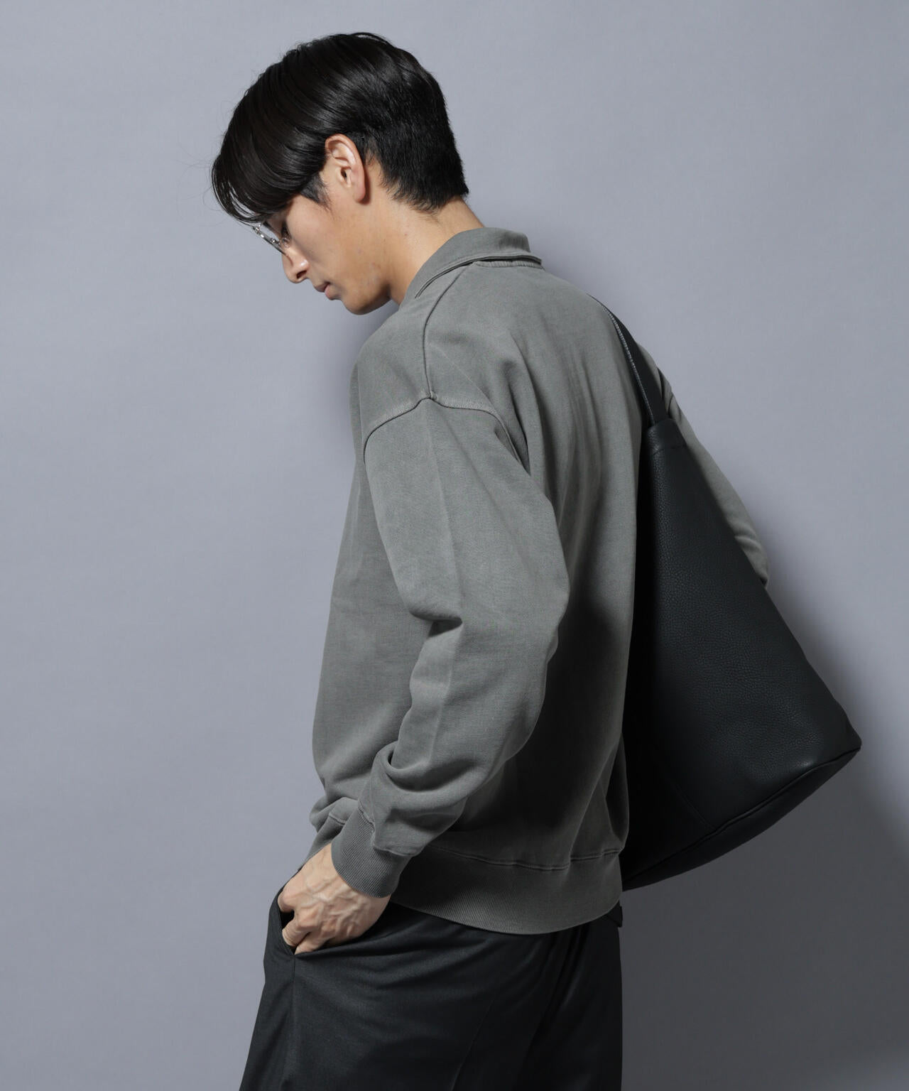 ヴィンテージライク ハーフZIPスウェット