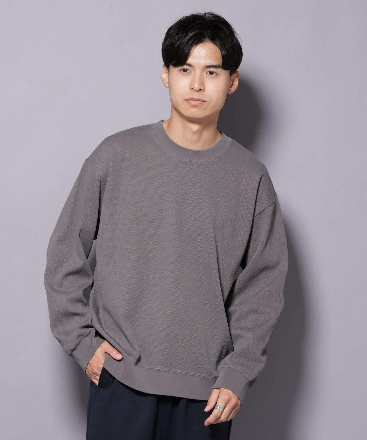 コットンガーメントダイサーマルクルーネックプルオーバー | NANO