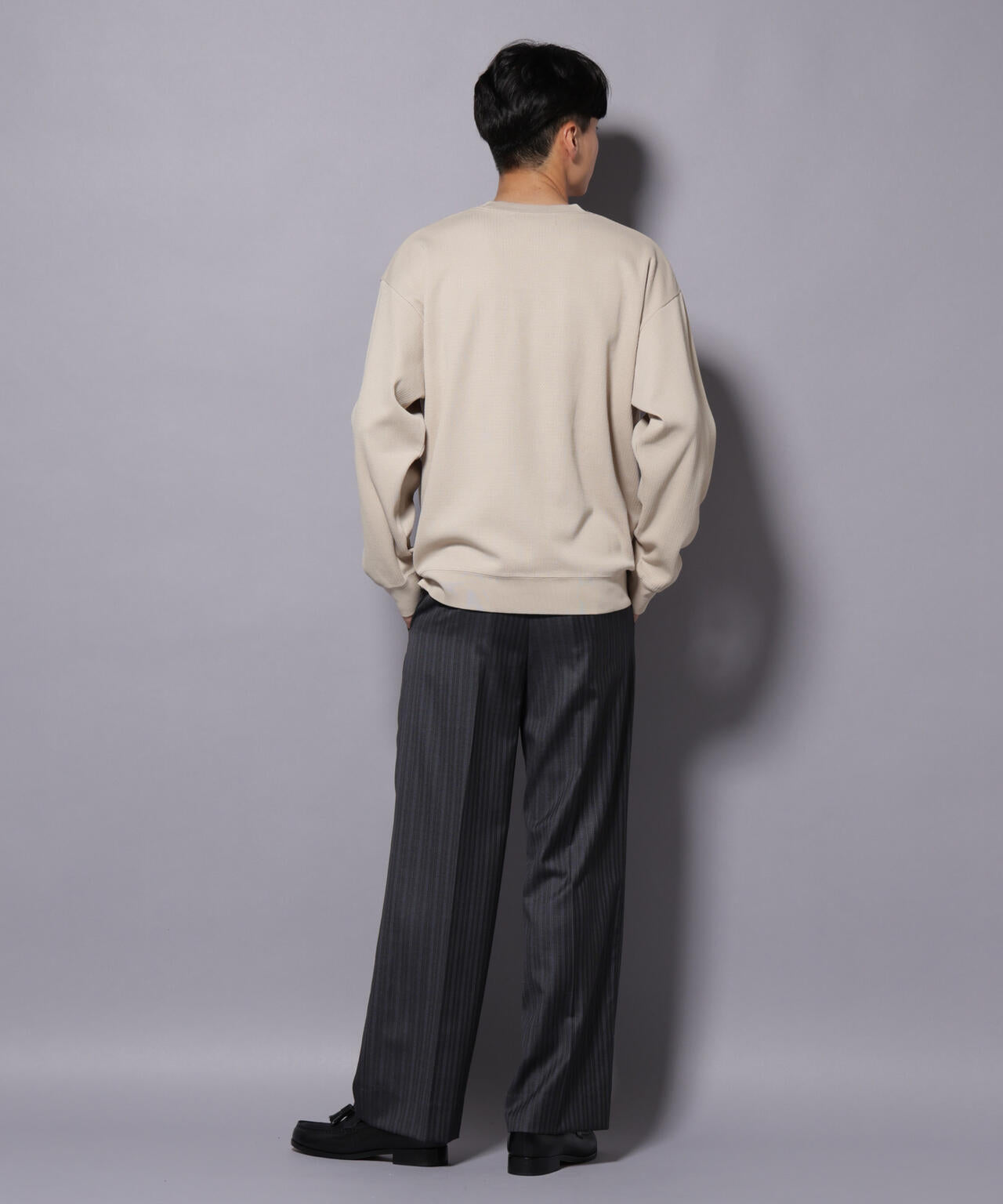 コットンガーメントダイサーマルクルーネックプルオーバー