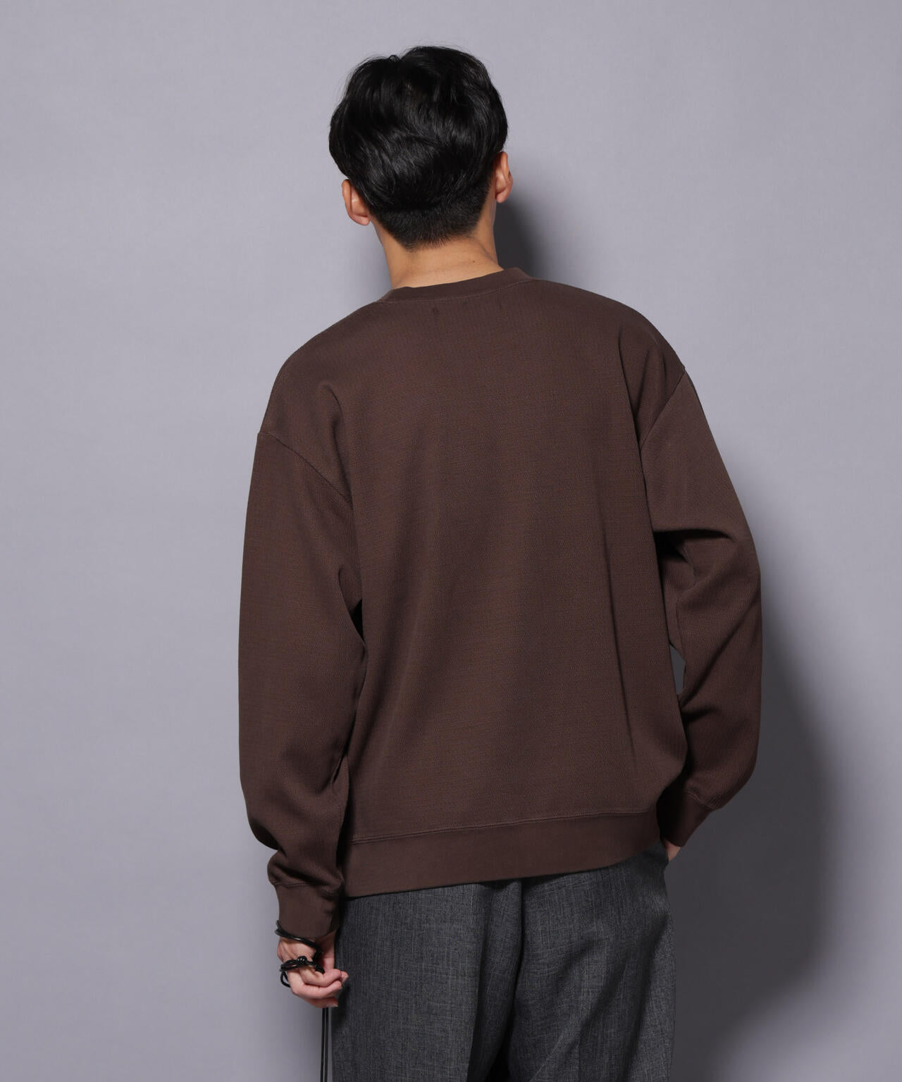 コットンガーメントダイサーマルクルーネックプルオーバー