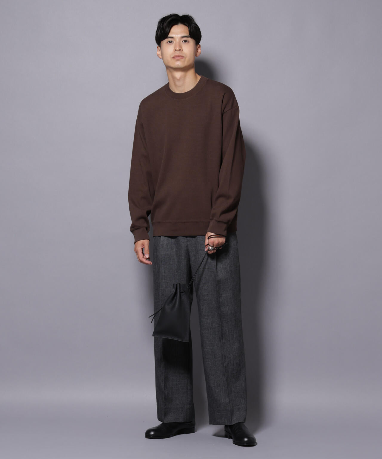 コットンガーメントダイサーマルクルーネックプルオーバー