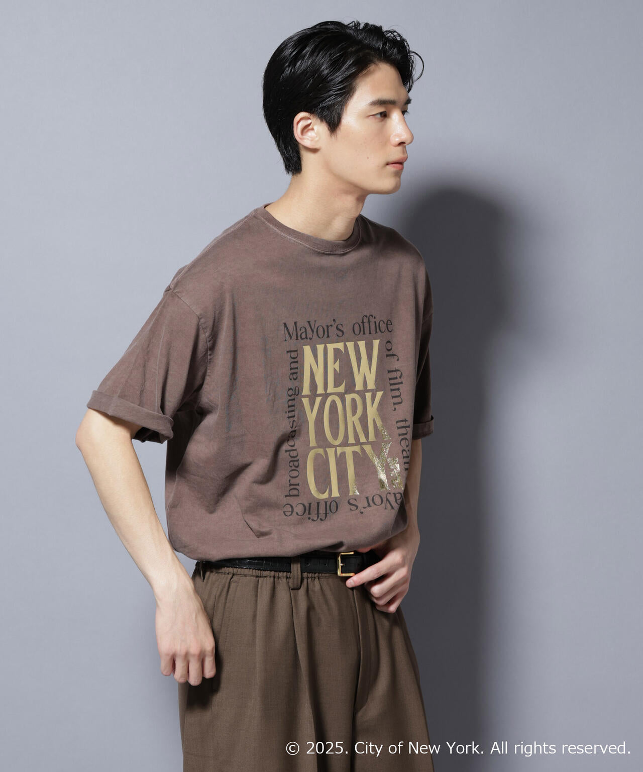 別注GOOD ROCK SPEED NYC 箔プリントＴシャツ