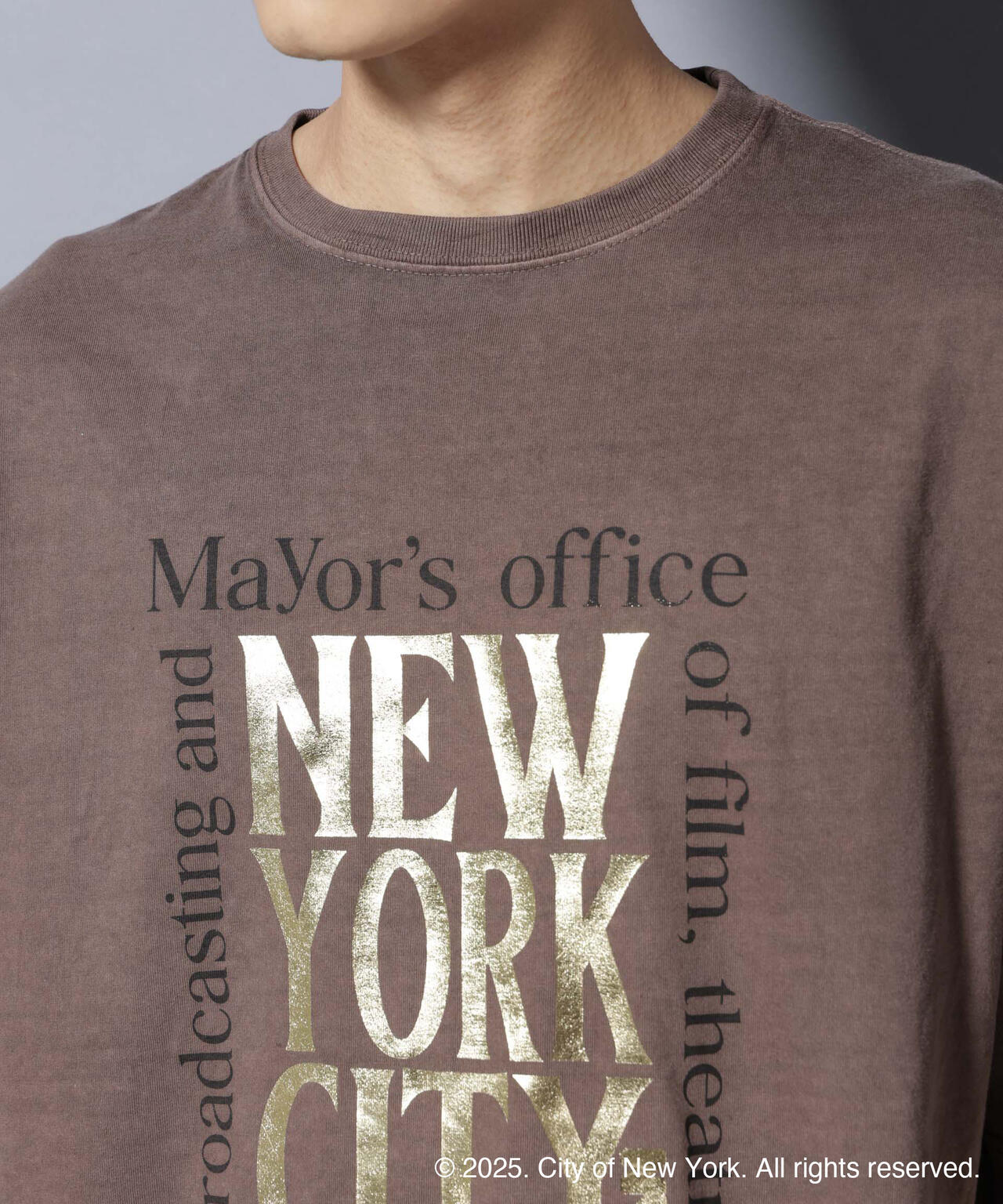 別注GOOD ROCK SPEED NYC 箔プリントＴシャツ