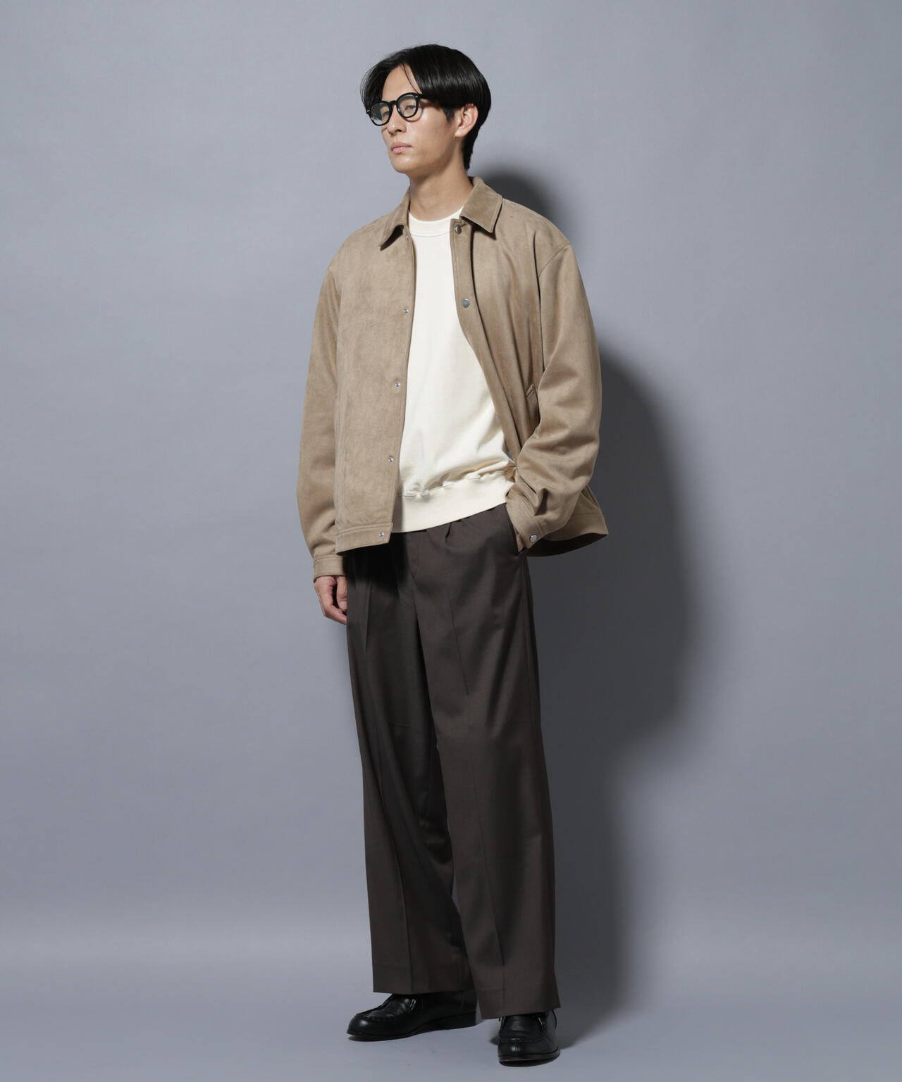 DELEGANTEエアリーサキソニー/CHK/ST ストレートFITパンツ(セットアップ可)