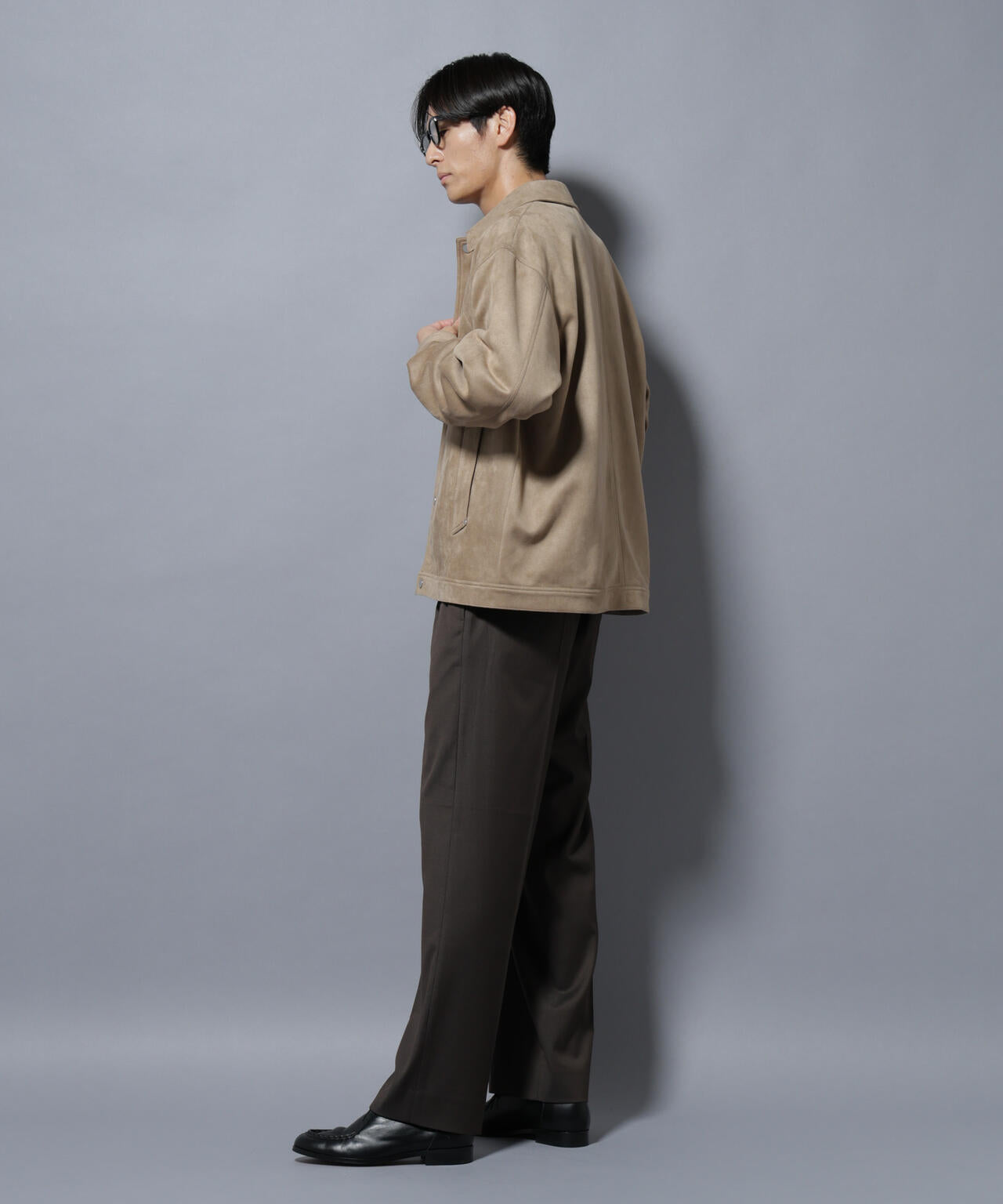 DELEGANTEエアリーサキソニー/CHK/ST ストレートFITパンツ(セットアップ可)