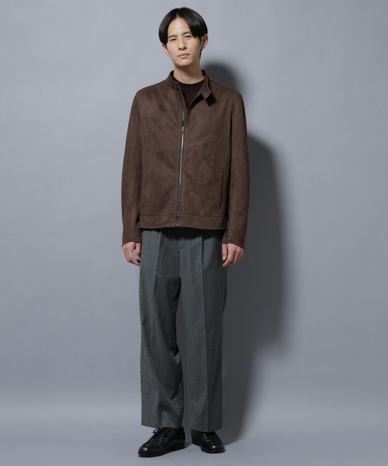 DELEGANTEエアリーサキソニー/CHK/ST ストレートFITパンツ(セットアップ可)