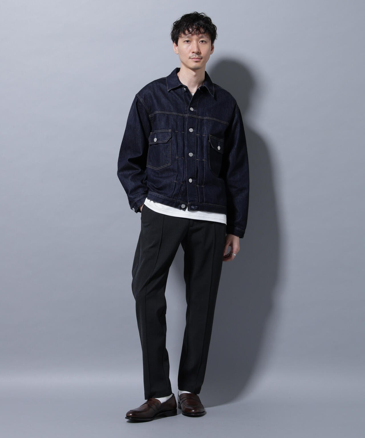 サイドリブストレッチイージーパンツ