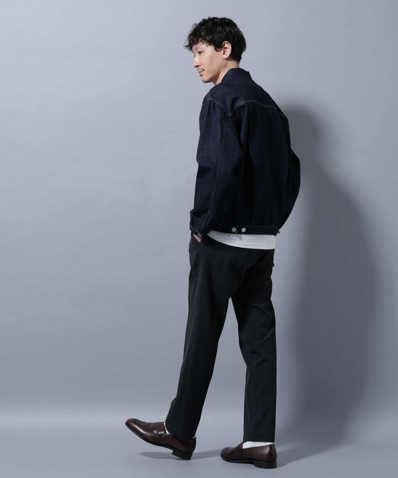 サイドリブストレッチイージーパンツ