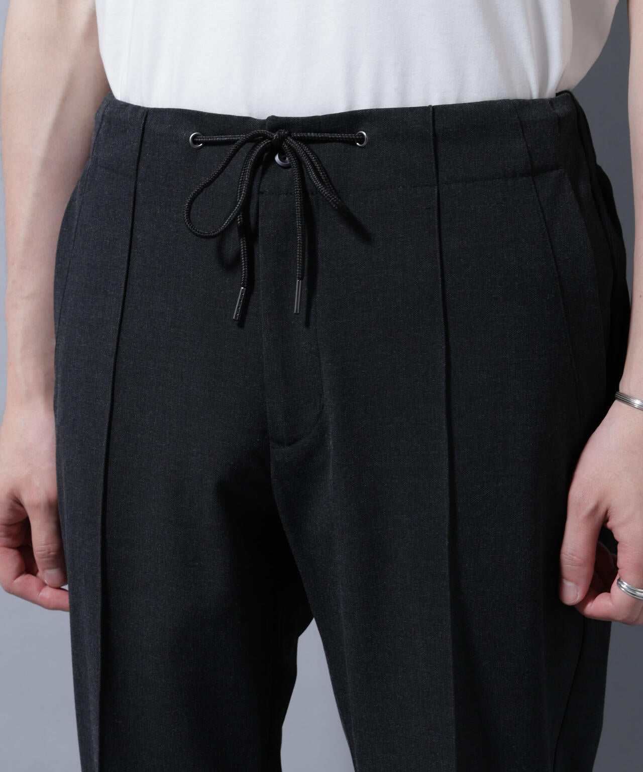 サイドリブストレッチイージーパンツ