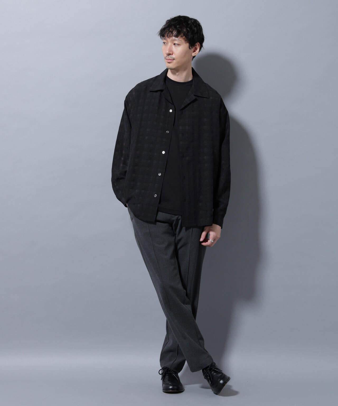 サイドリブストレッチイージーパンツ