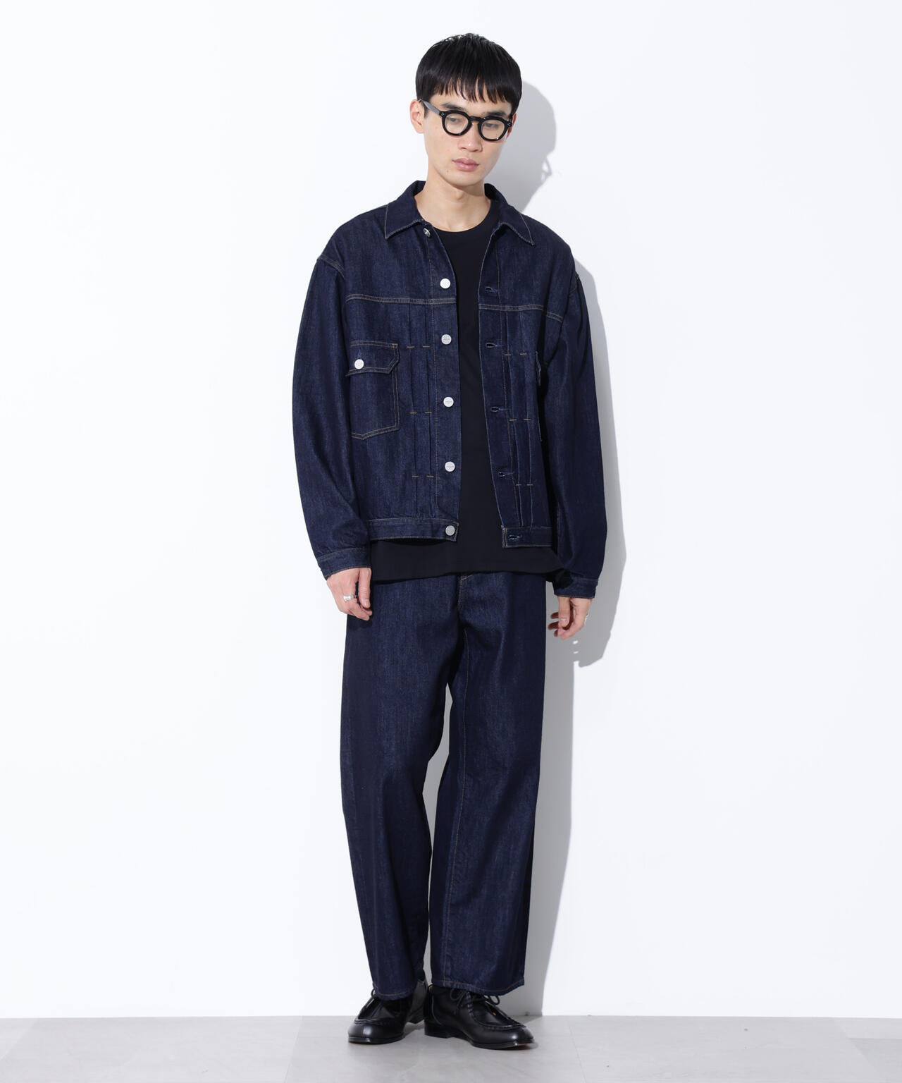 AUTHENコラボ SILKNIZED DENIM ワイドレッグ(セットアップ可)