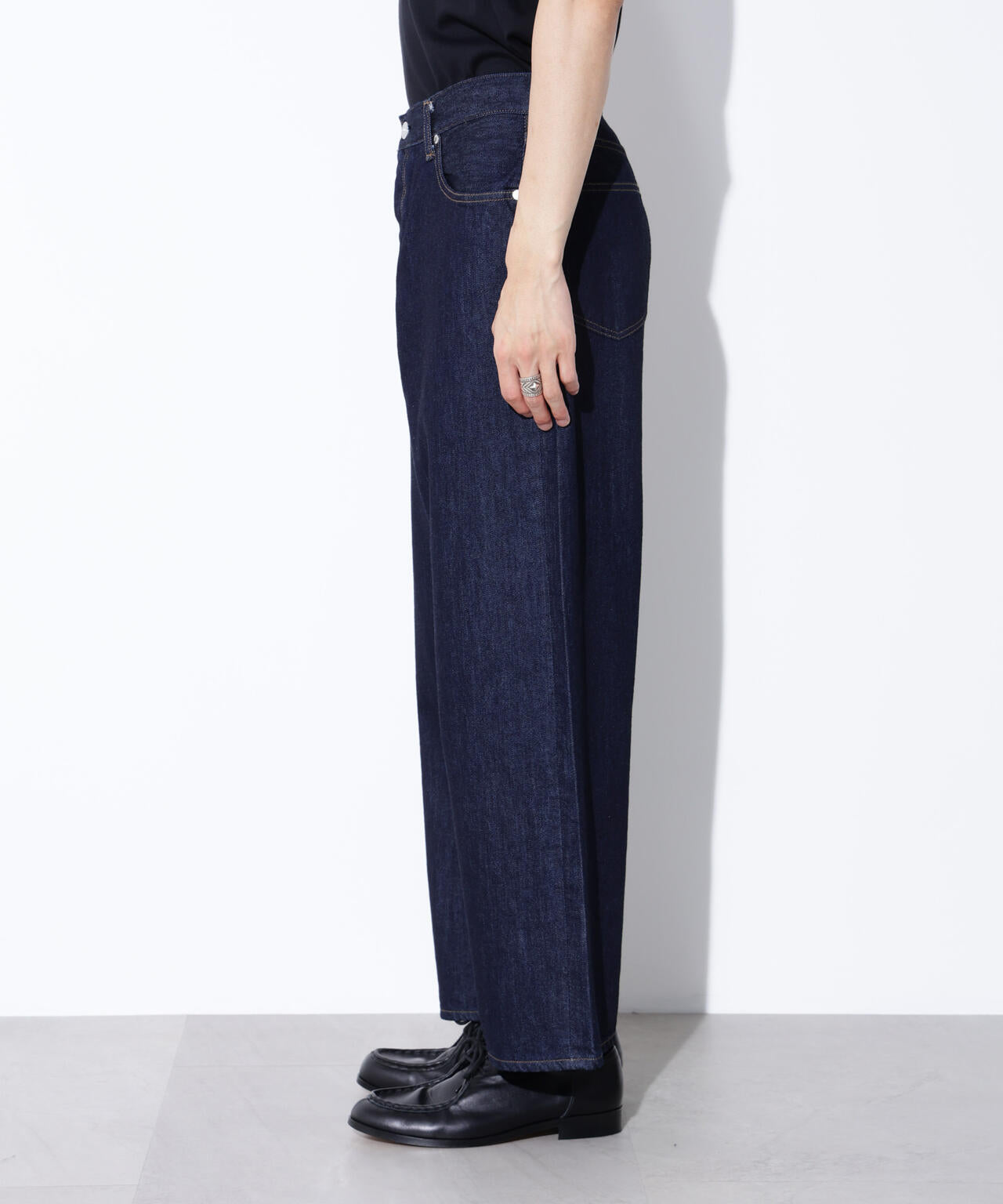 AUTHENコラボ SILKNIZED DENIM ワイドレッグ(セットアップ可)