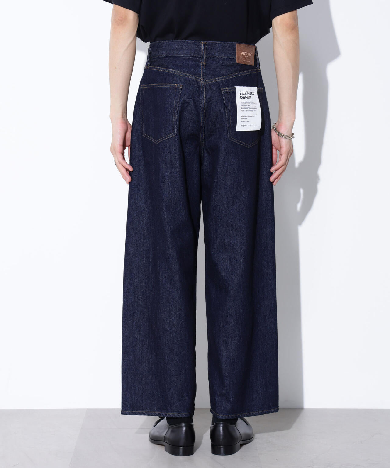 AUTHENコラボ SILKNIZED DENIM ワイドレッグ(セットアップ可)