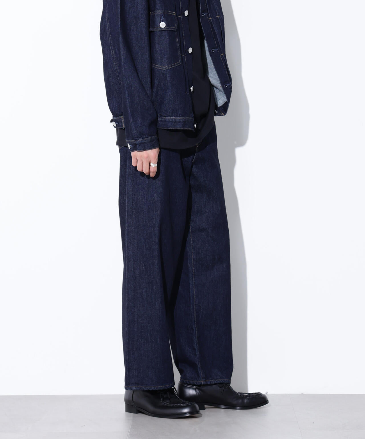 AUTHENコラボ SILKNIZED DENIM ワイドレッグ(セットアップ可)