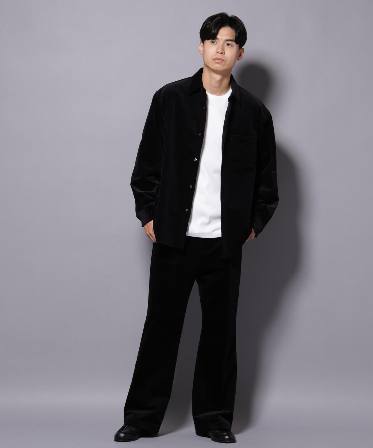 AIRコーデュロイ ライトフレアパンツ/STRETCH（セットアップ可）