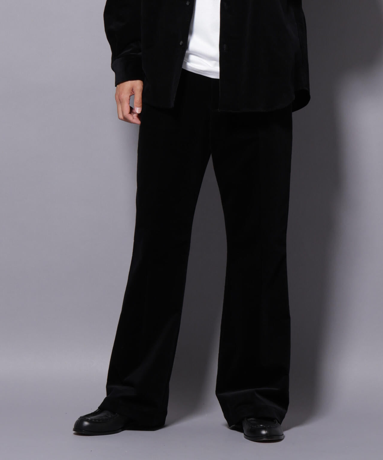 AIRコーデュロイ ライトフレアパンツ/STRETCH（セットアップ可）