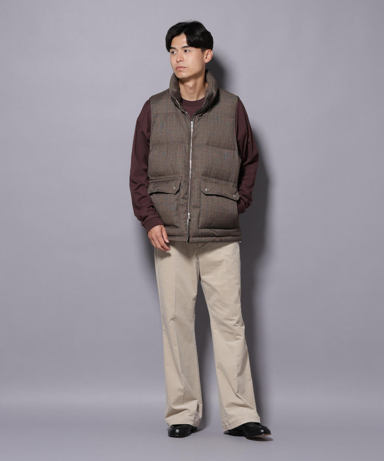 AIRコーデュロイ ライトフレアパンツ/STRETCH（セットアップ可）