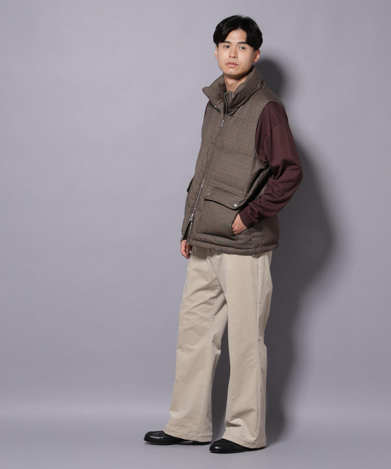 AIRコーデュロイ ライトフレアパンツ/STRETCH（セットアップ可）