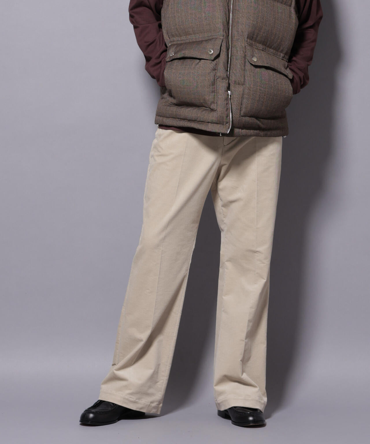 AIRコーデュロイ ライトフレアパンツ/STRETCH（セットアップ可）