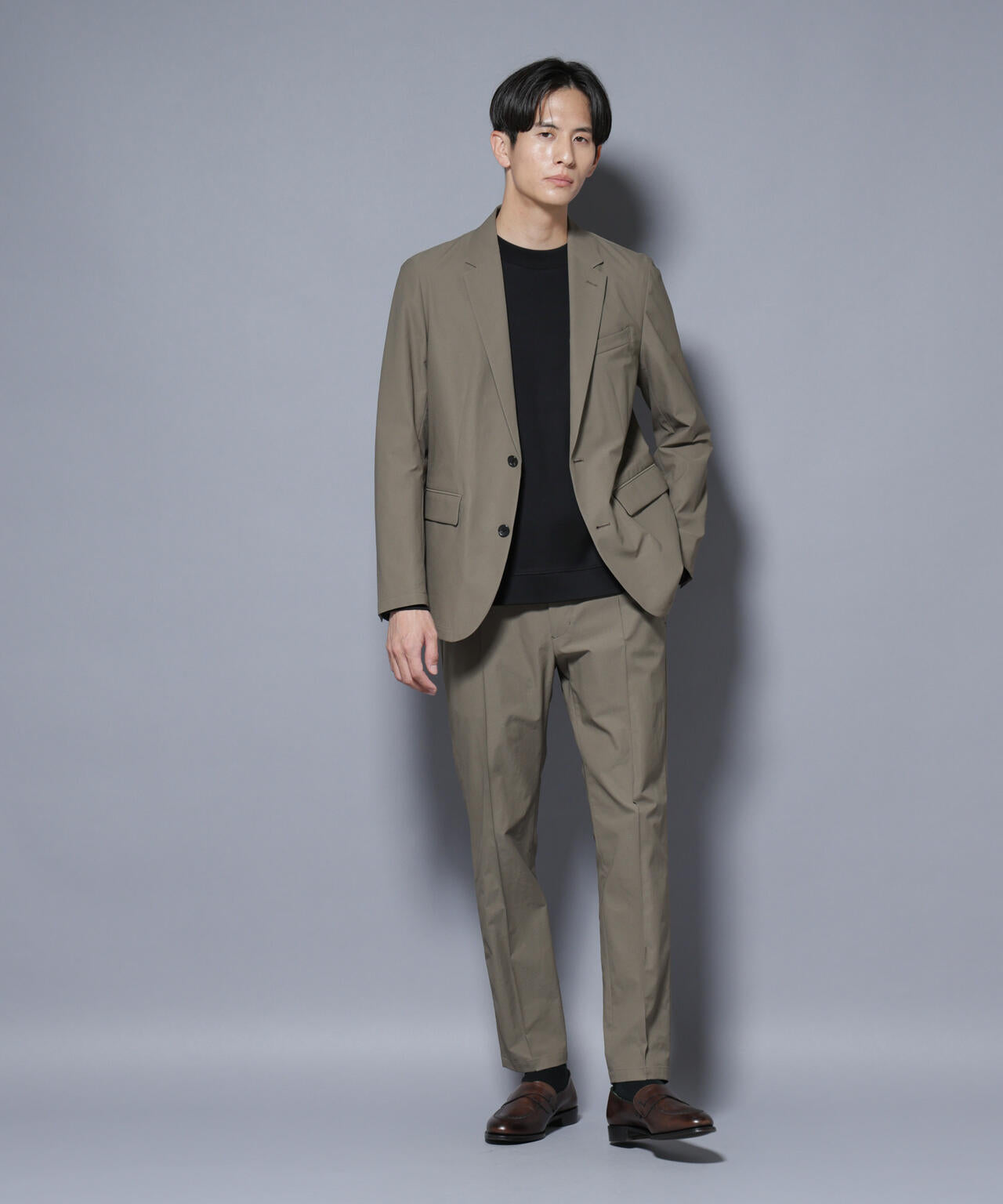 「N TROUSERS BASIC」TEXBRID(R) ツイルパンツ/ストレッチ・撥水(セットアップ可)