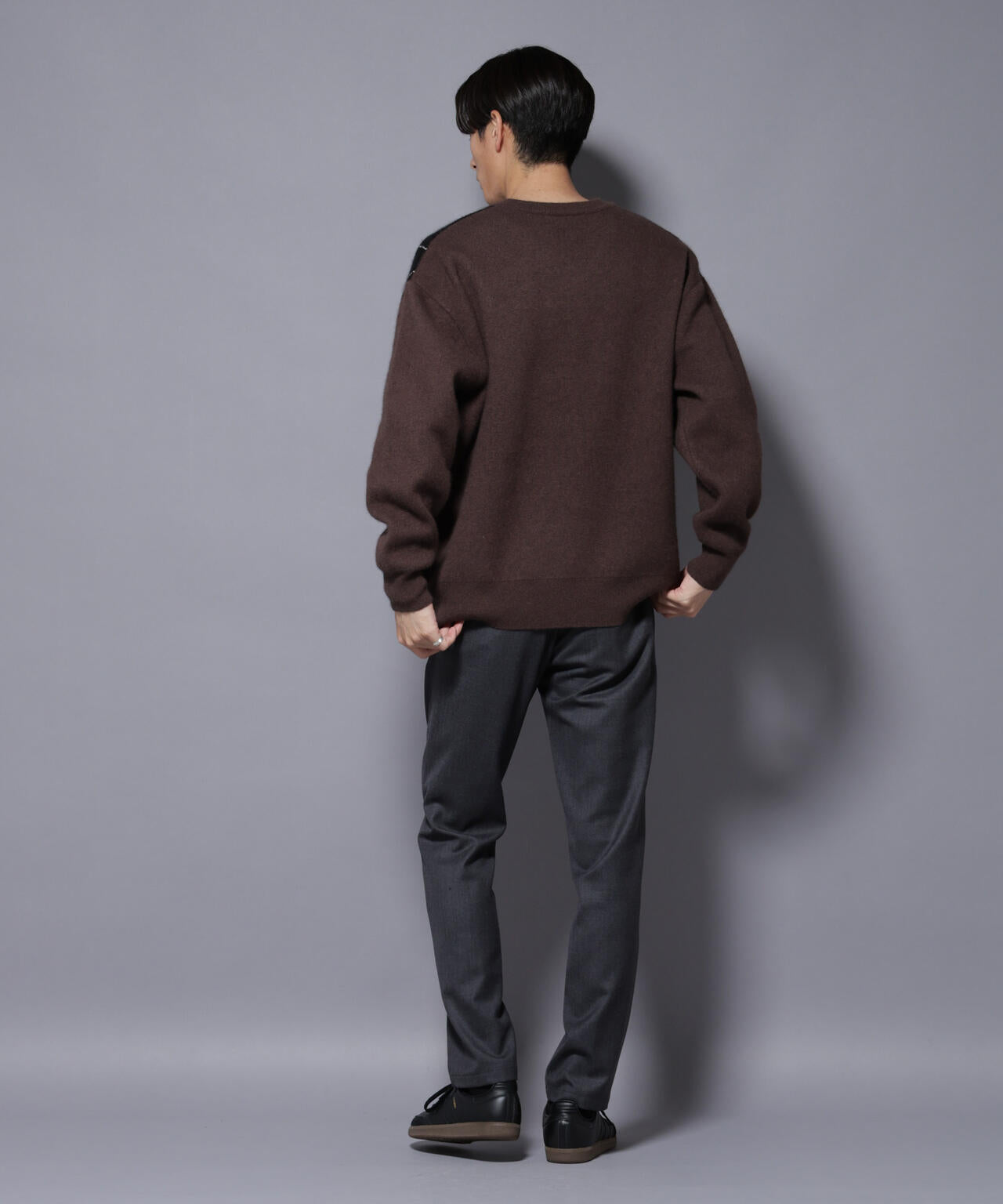 ソワーニュ N JACKET PREMIUM」RENU(R)ウール混洗えるサキソニーパンツ