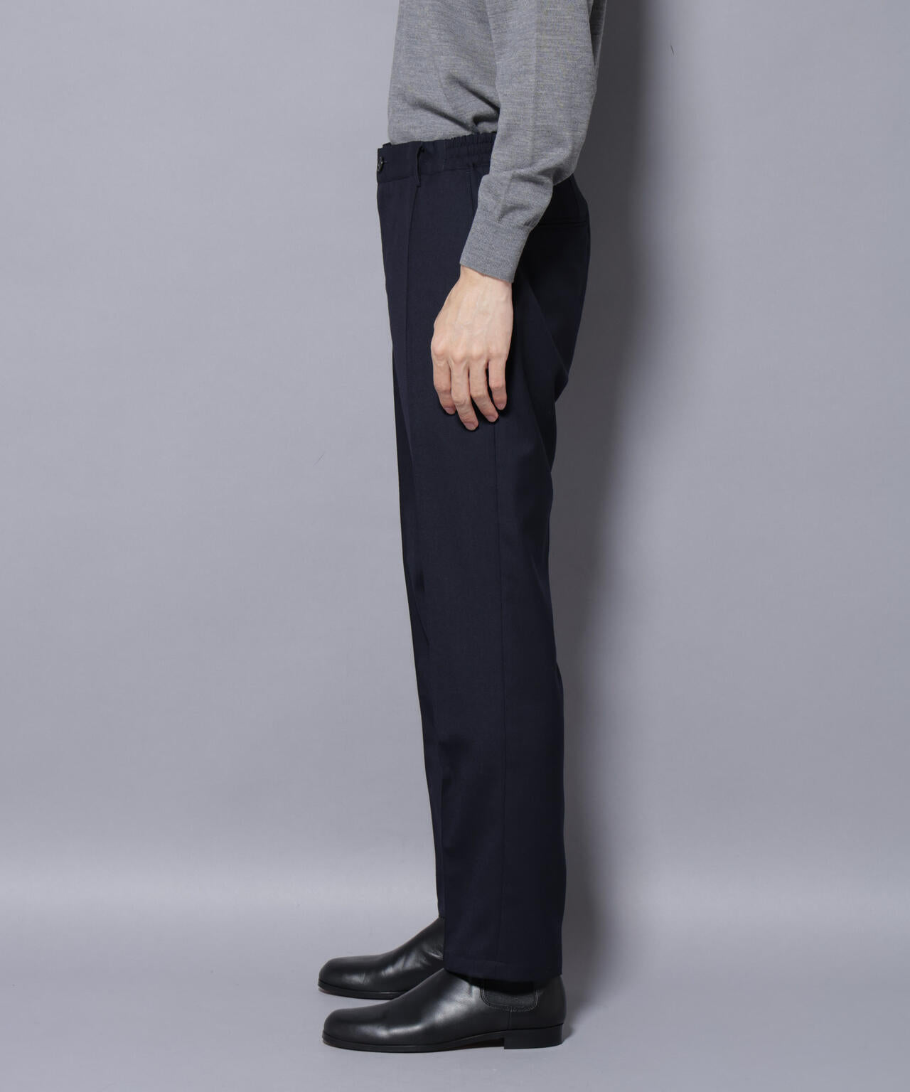 「N TROUSERS PREMIUM」RENU(R)ウール混洗えるサキソニーパンツ(セットアップ可)