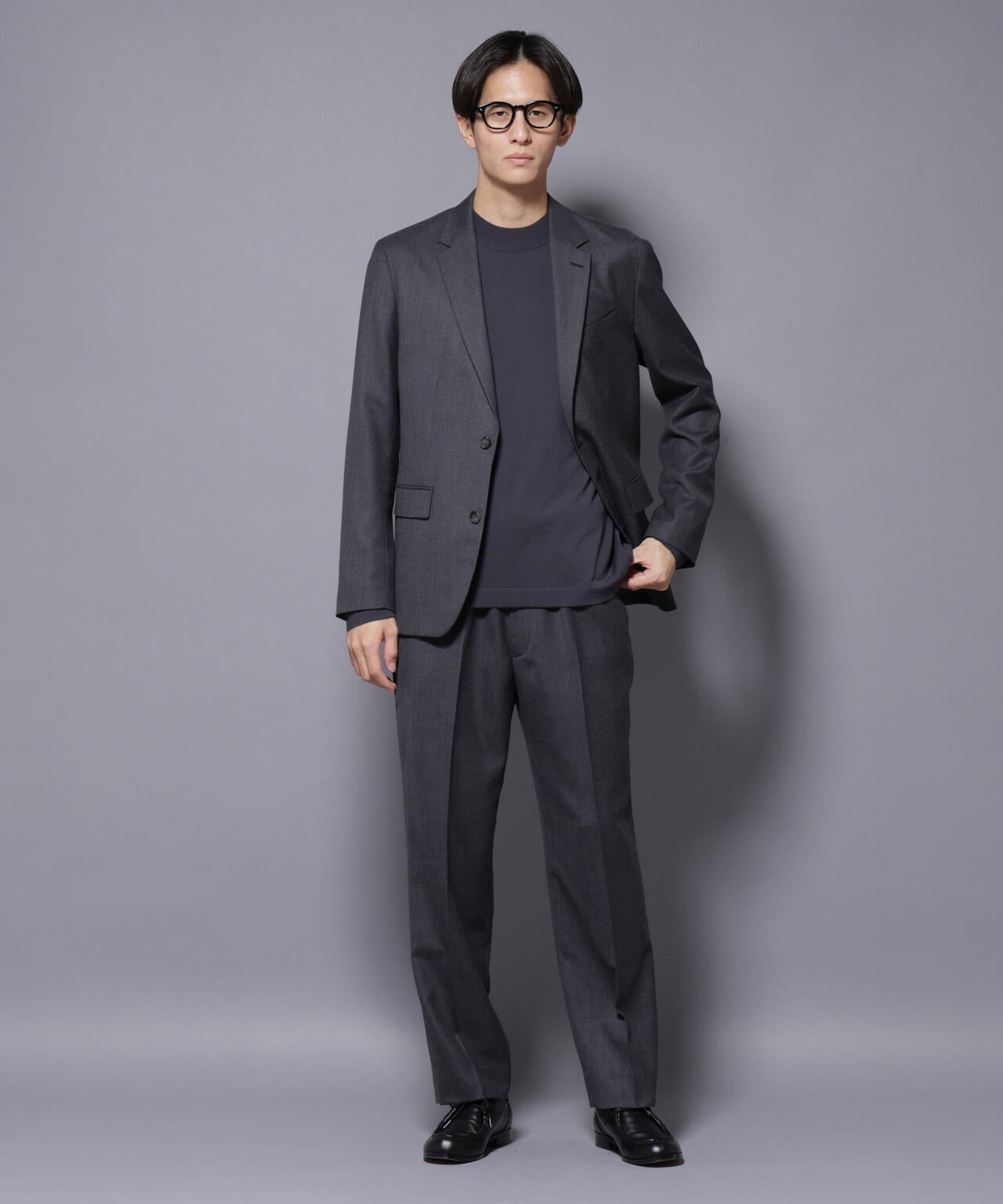 「N JACKET PREMIUM」RENU(R)洗えるサキソニーストレートパンツ