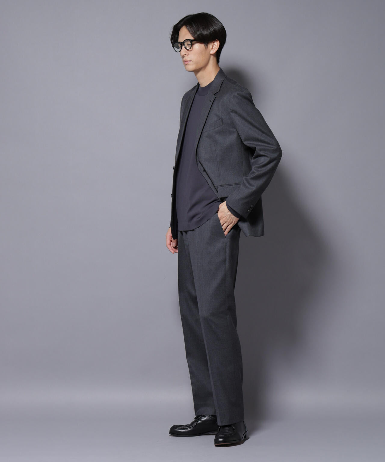 「N JACKET PREMIUM」RENU(R)洗えるサキソニーストレートパンツ