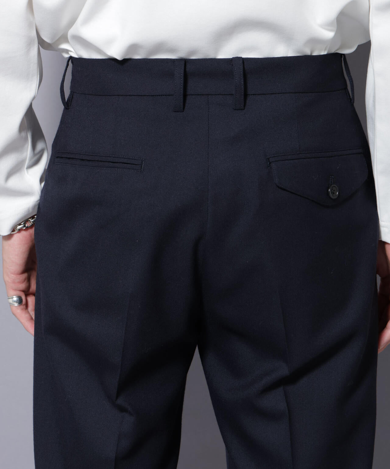 N TROUSERS PREMIUM」RENU(R)洗えるサキソニーストレートパンツ | NANO