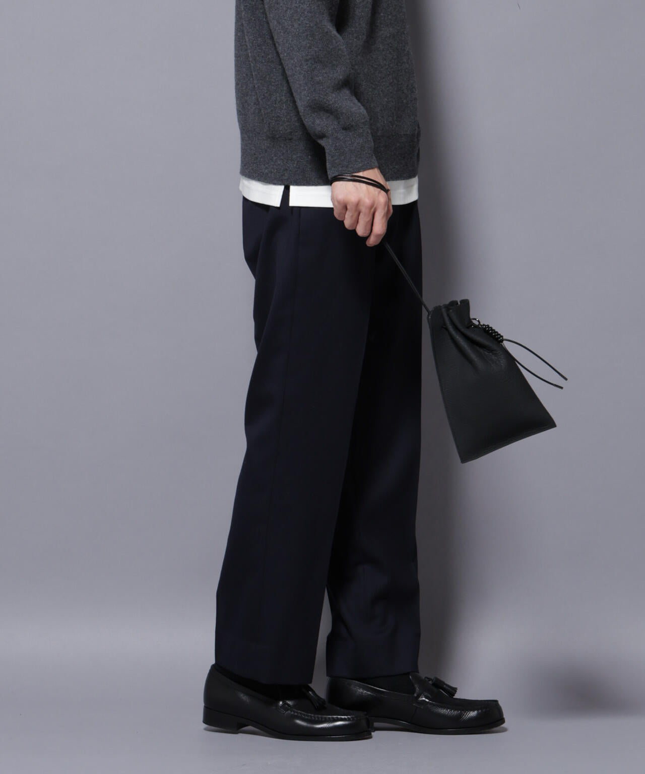 N TROUSERS PREMIUM」RENU(R)洗えるサキソニーストレートパンツ | NANO