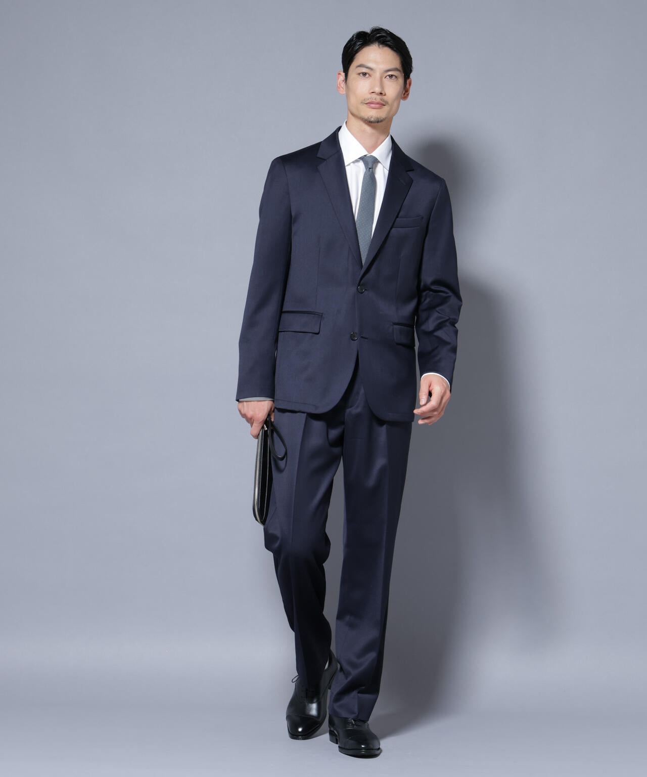 【新品同様】ナノ・ユニバース シルク混 ベネシャン セットアップ ブルー Damerino Select」ウールシルクベネシャンパンツ（セットアップ可