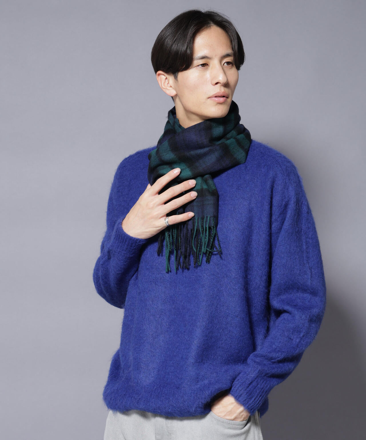 ソフトカシミヤブレンドチェックマフラー | NANO universe（ナノ