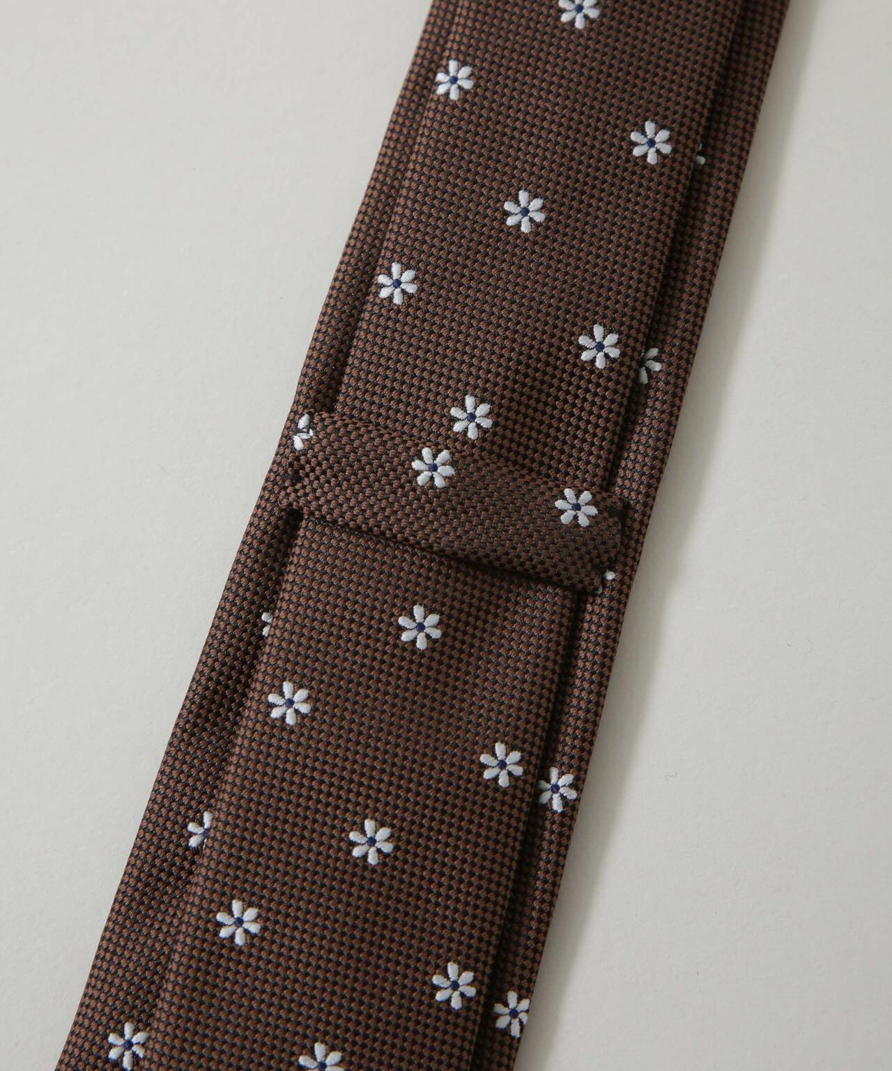 京都西陣ウォッシャブルフラワーモチーフネクタイ