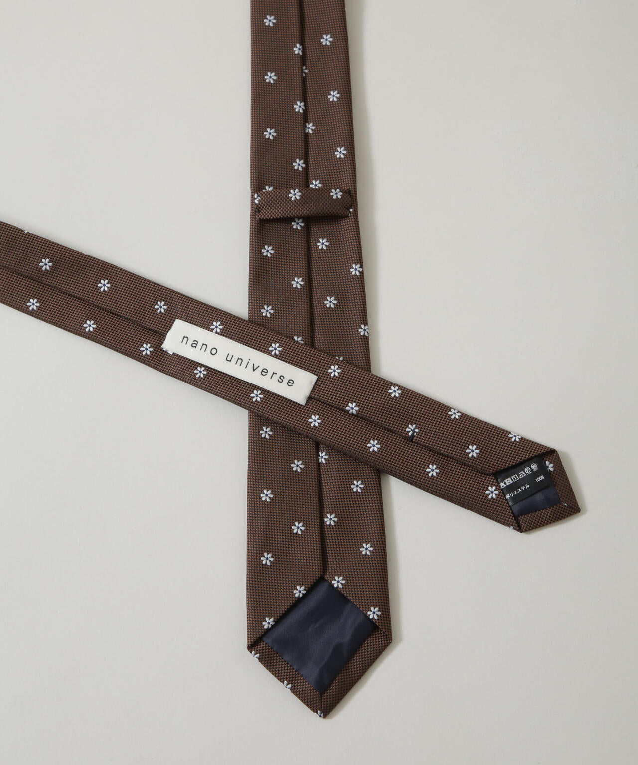 京都西陣ウォッシャブルフラワーモチーフネクタイ