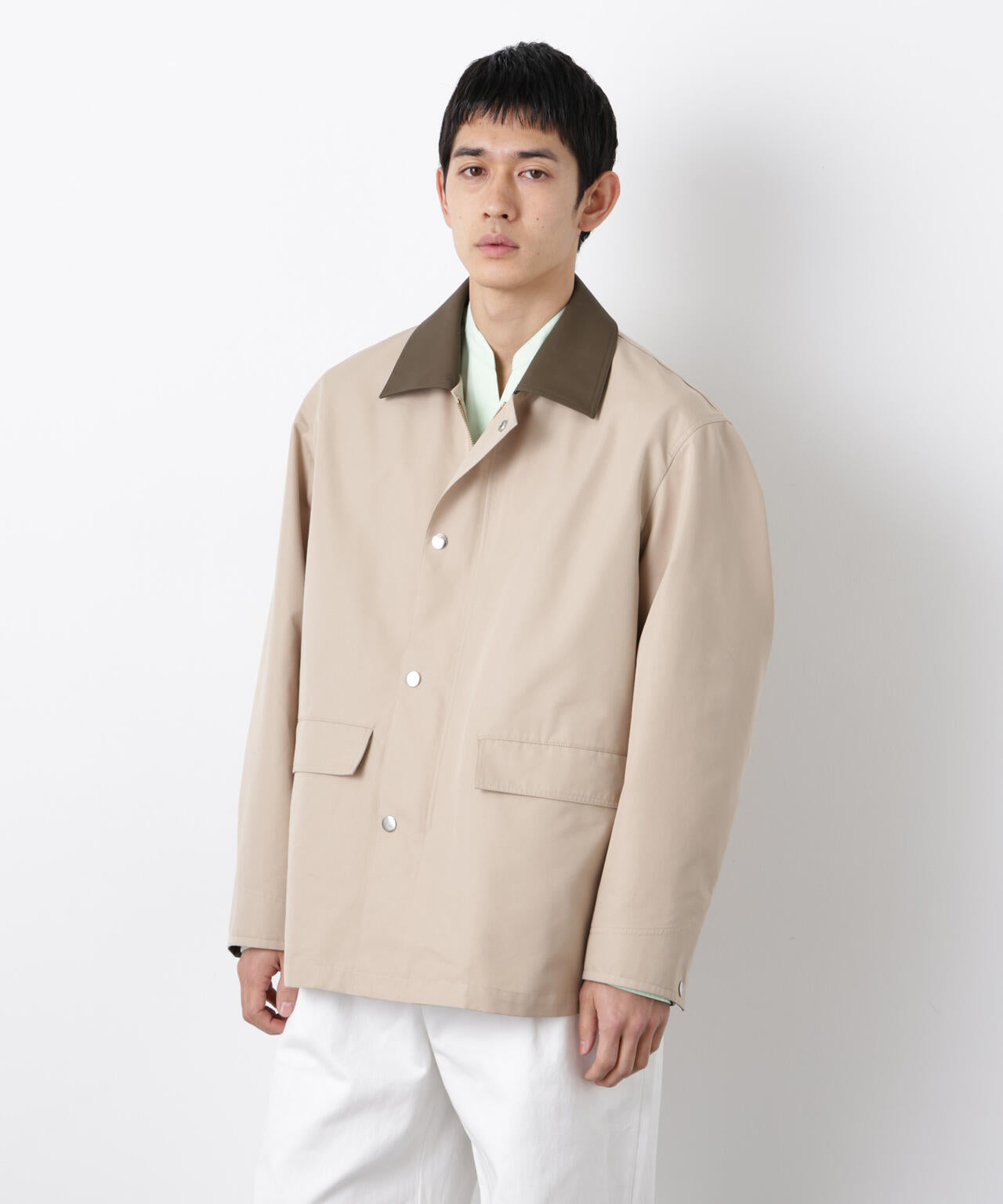 オーバージャケット「WARP PRINT」ライニング/撥水