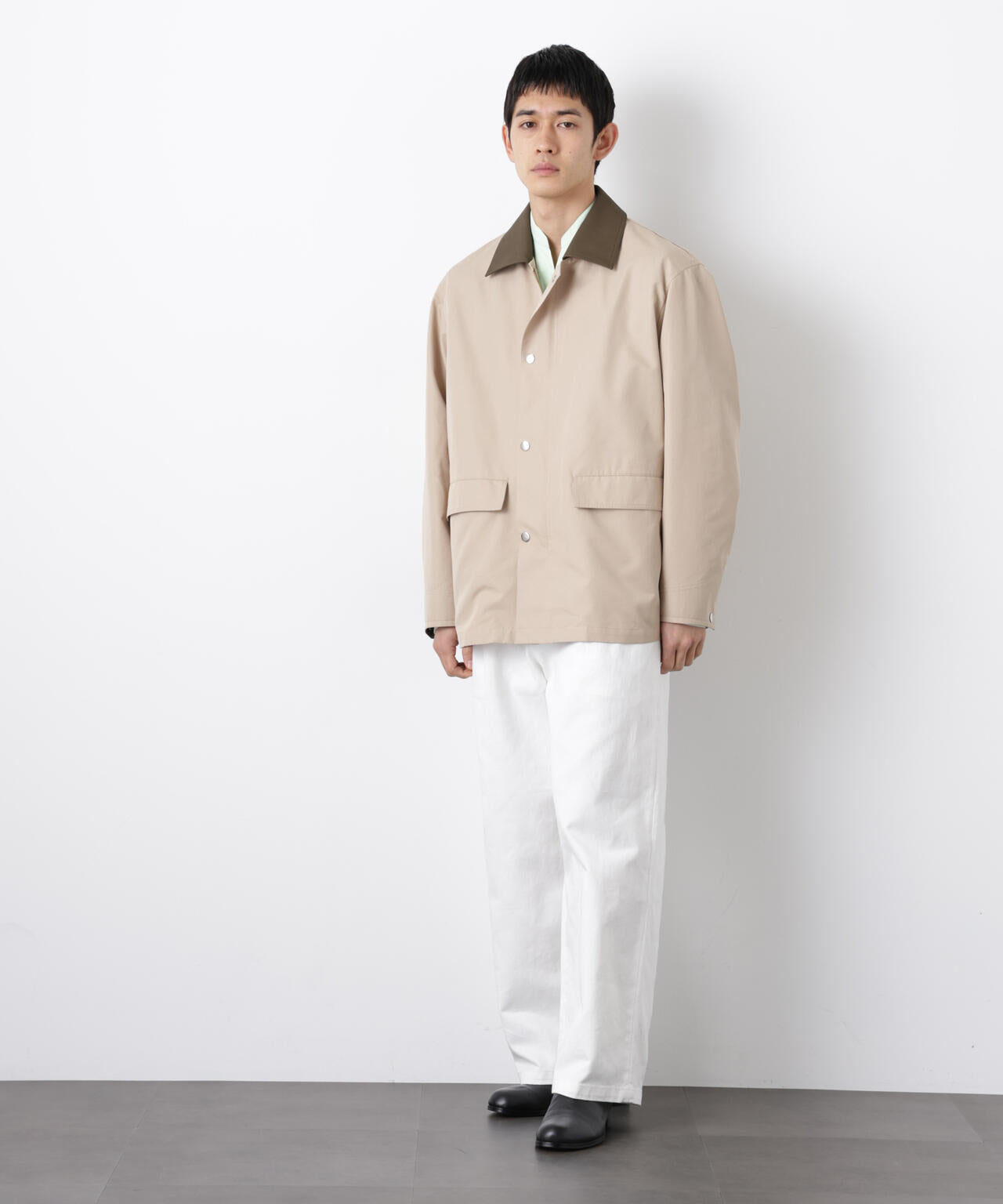 オーバージャケット「WARP PRINT」ライニング/撥水