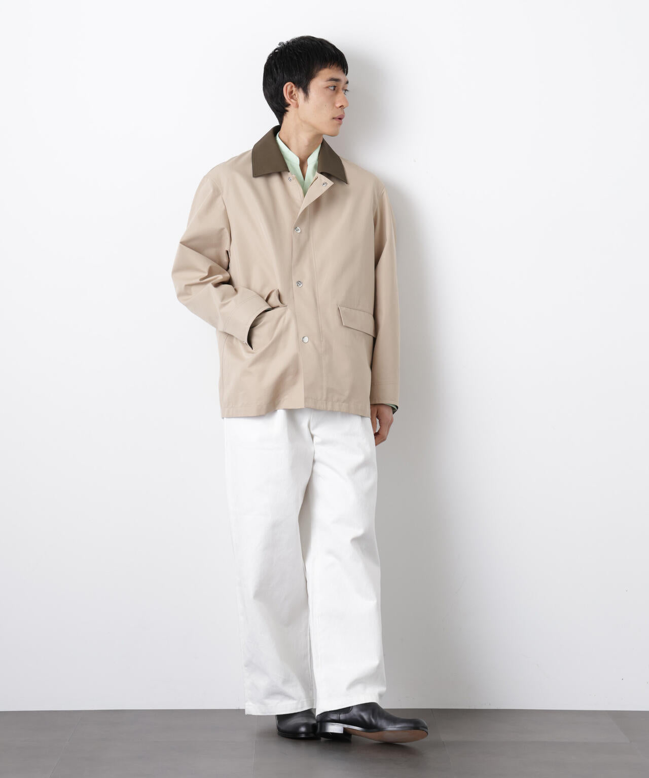 オーバージャケット「WARP PRINT」ライニング/撥水