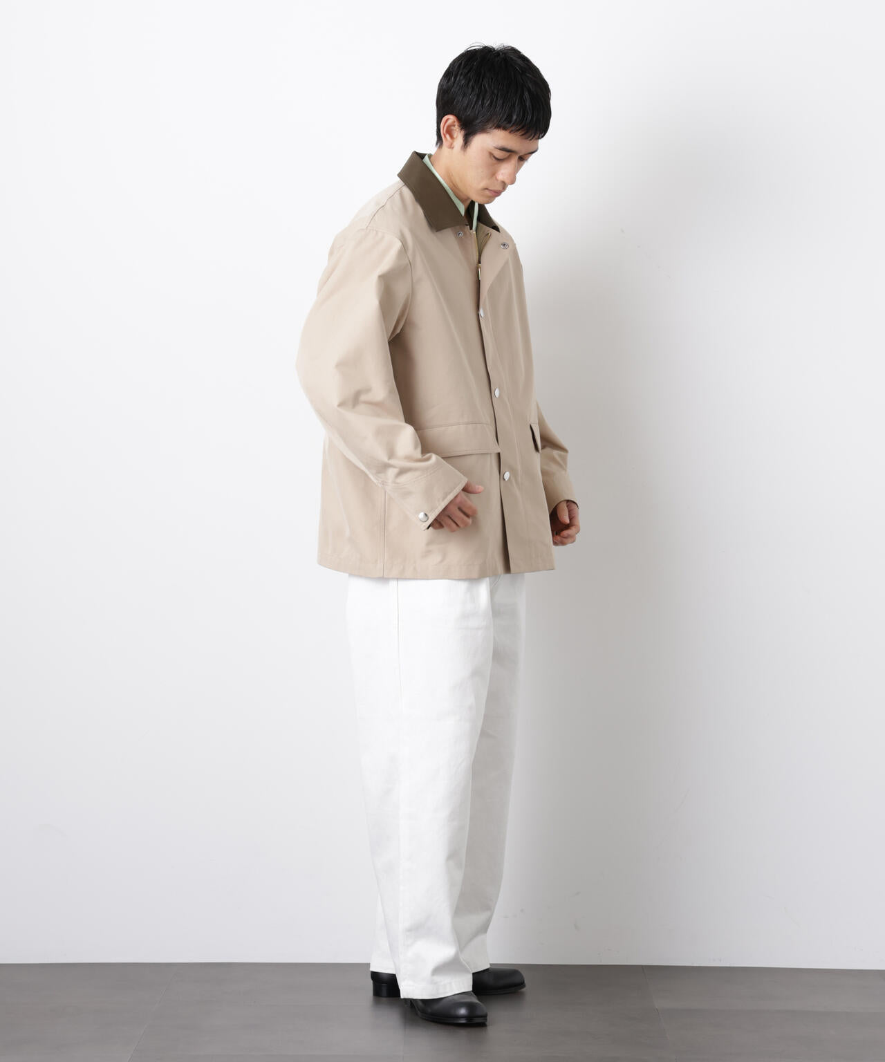 オーバージャケット「WARP PRINT」ライニング/撥水