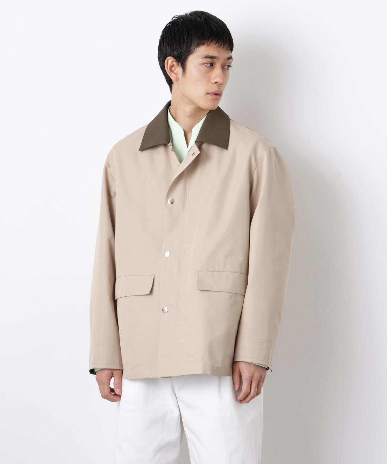 オーバージャケット「WARP PRINT」ライニング/撥水