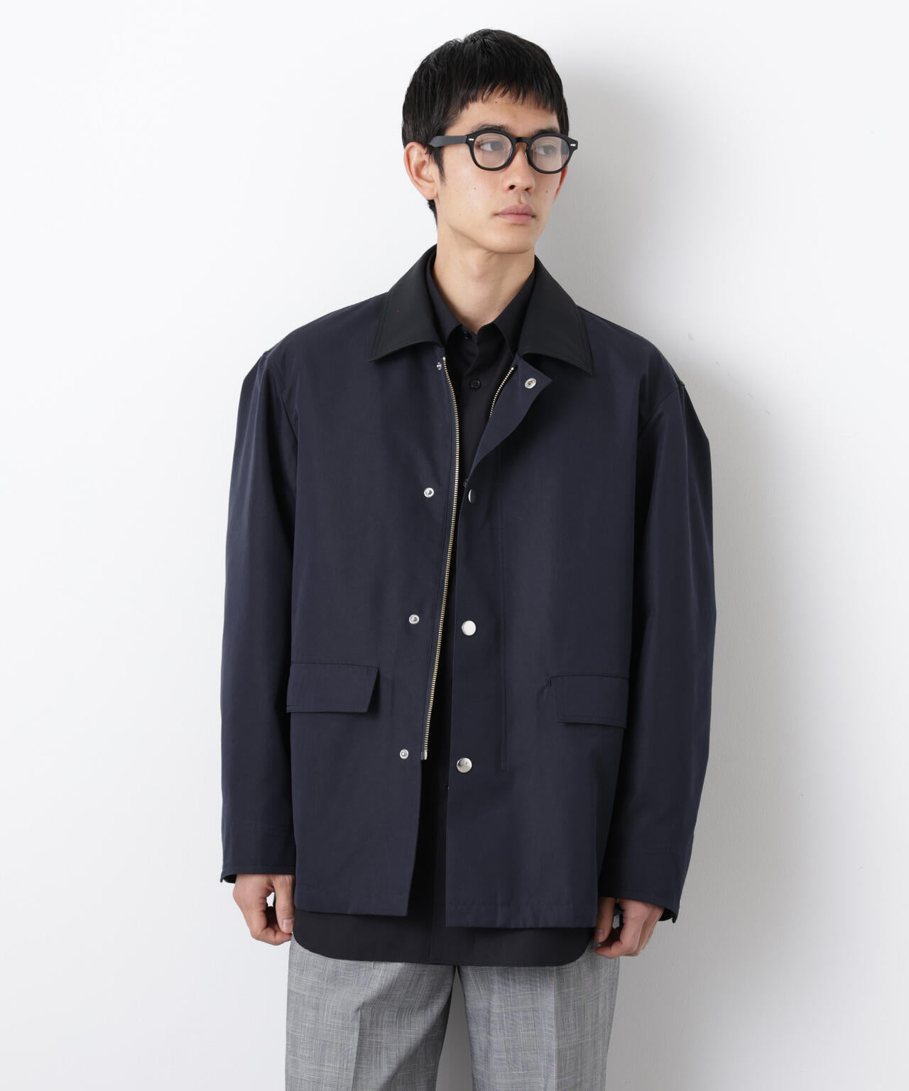 オーバージャケット「WARP PRINT」ライニング/撥水